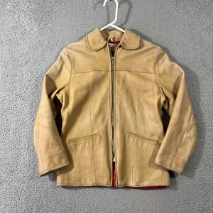 Vintage Genuine Buckskin 1970's Rugged Fringe Buckskin Jacket M???